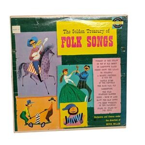 The Golden Treasury of Folk‎ Songs Mitch Miller Vinyl LP Golden Record GLP 17